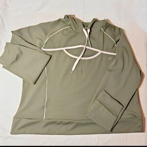 Olive Green Hoodie with White Accents & Leggings Set Size 3X